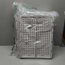 5 Pack Stackable Closet Storage Basket - Stackable Storage Bins, Multifunctional & Foldable Closet Organizer Waterproof, Wardrobe Cupboard Space-Saving Hat Storage Drawer Organizer, White