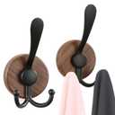 Suction Cup Hooks for Shower - Heavy Duty No Drill Towel Hooks, Holds Robes, Coats, Towels - Strong on Tile, Glass - Bathroom Accessories (2 Pack)