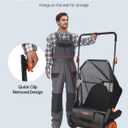 VEVOR Push Lawn Sweeper, 21inch Leaf & Grass Collector, Heavy Duty Thickened Steel Durable to Use with Large Capacity 3.5 cu. ft. Mesh Collection Hopper Bag, 2 Spinning Brushes