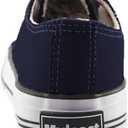 Mvlsoct Boys and Girl Low Top Canvas Kids Lace up Sneakers (3 Narrow Little Kid, Blue)