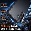 SPIDERCASE for Samsung Galaxy S24 Case, [12 FT Military Grade Drop Protection] with 2PCS [ Screen Protector+Camera Lens Protector] Heavy Duty Shockproof Case,Black