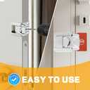 Home Security Door Lock with 8 Screws, Safety Childproof Door Reinforcement Lock Latch (1-Pack), Upgrade Night Lock to Defend Your Home (Silver)