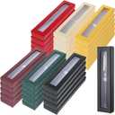 30 Pcs Empty Pen Gift Box Pen Case with Cushion Clear Lid Cardboard Box Display Case with Clear Window for Gift Office Supplies Birthday Souvenir Presentation Jewelry (Black, Silver, Bronze)