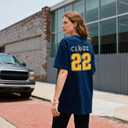 Women's Basketball 22 Shirt Retro Oversized Tee for Basketball Moms Players Fans Funny Sports Gift Top (Blue, XXL)