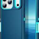 for iPhone 17 Pro Max Case Heavy Duty Shockproof Dust/Drop Poof 3 Layers Full Bady Protection Rugged Cover Case for iPhone 17 Pro Max 6.9",Turquoise