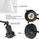 PERMO Industrial Vintage Slope Pole Wall Mount Single Sconce with Funnel Flared Milk White Glass Shade Wall Sconce Light Lamp Fixture Matte Black