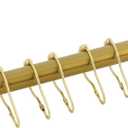 Kingston Brass SCC2817 Edenscape 38"-60" Stainless Steel Adjustable Shower Curtain Rod with Rings, 2.81'' (L) x 38'' (W) x 2-5/8'' (H), Brushed Brass