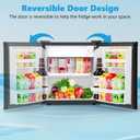 Antarctic Star Mini Fridge with Freezer, Rated 1.6 cu.ft, Small Upright Refrigerator with Removable Shelves, 7 Adjustable Thermostat, Low Noise for Bedroom/Apartment/Office,Purple