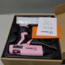 Cordless Hot Glue Gun, GoGonova 15s Fast Preheating 5Ah Built-in Battery Hot Melt Glue Gun, Smart Power-Off, Kit with 25 Pcs Premium Mini Glue Sticks and USB-C Charging Port (Pink)