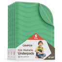 Washable Underpads Medium 18" x24" (Pack of 5) - Reusable Waterproof Bed Pad for Babies and Kids Extra Heavy Absorbent Bedwetting Protection Soft Machine Washable, Green