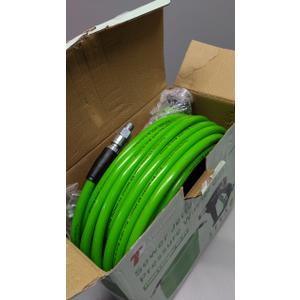 Tool Daily Sewer Jetter Kit for Pressure Washer 100 FT, Short Power Washer Gun, Drain Cleaner Hose 1/4 Inch NPT, Corner, Rotating and Button Nose Sewer Jetting Nozzle, 3600 PSI