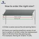 RV Awning Fabric Replacement,Camper Awning Replacement,16 oz Heavy Duty Waterproof Vinyl Universal RV Awning Replacement for All Brands Camper,Trailer, Motorhome Awnings,Smoke Grey 20'2''