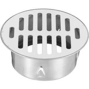 uxcell Floor Drain Cover, 4.4 Inch Stainless Steel Anti Blocking Drain Cover for Outdoor Bathroom Kitchen, 88 Flat Mouth