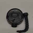 Gaiatop Mini Portable Stroller Fan, Battery Operated Small Clip on, Detachable 3 Speed Rechargeable, 360 Rotate Flexible Tripod Better Cooling for Car Seat Crib Treadmill Travel Black