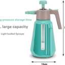 Garden Pump Sprayer, 68 oz/0.5 Gallon Hand Held Pressure Sprayer with Safety Valve Adjustable Nozzle, Large Capacity Bottle Water Weed Flower Plant Lawn Home Washing Spray 2L (Turquoise)