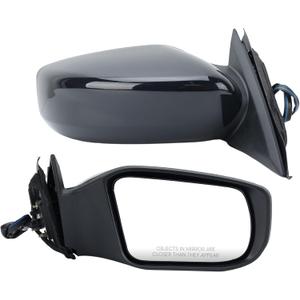 Right Passenger Black Side Mirror Compatible with Nissan Altima 2013-2018 Sedan Power Glass/Non-Folding/Non-Heated Door Mirrors Outside Rear View Mirror Replace # 963013TH0A