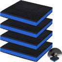 4 Pack Anti Vibration Pads for Washing Machine 6"x6"x7/8", Sound Isolation Vibrating Pad Ribbed Rubber Damping Mat EVA Center for Air Compressors, Conditioner, Treadmill, HVAC Washer Dryer