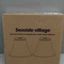 Bell Lamp Shades Set of 2, 6"Top x 13"Bottom x 10"High, Beige Shade Replacement for Table Lamps, Floor Lamps, Fabric Natural Linen Hand Crafted(Spider Fitter), Harp Holders Included, Assembly Required