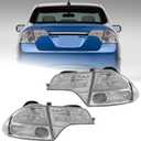 Upgrade 4PCS Clear Lens Tail light Assembly Fit for 2006-2011 Honda Civic 4-Door Sedan/Hybrid Outer Inner Rear Lamp Left Driver Right Passenger Side Brake Lamp With Bulbs 33551SNAA01 HO2801165