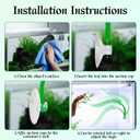 2 x Tree Frog Tank Accessories & Turtle Basking Platform 3PCS Set Leaf Decor - Reptile Habitat Decoration, Terrarium Accessories with Suction Cups for Turtles, Frogs, Geckos & Toads (Leaf)