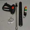 M MINGLE Replacement Pressure Washer Gun with Extension Wand, M22 15mm or M22 14mm Fitting, 5 Nozzle Tips, 40 Inch, 4000 PSI