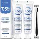 Hydroxyapatite Toothpaste 7.5, Fluoride-Free Toothpaste for Enamel Protection and Tooth Strengthening, Breath Freshening | Mild Mint | Deep Cleaning Care Toothpaste for Sensitive Teeth 4.23oz (2pcs)