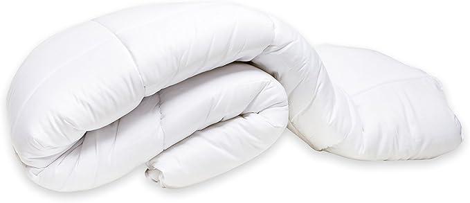 White Down Alternative Comforter – All Season White Duvet Insert with Ties - Luxurious Soft Hotel Bedding - Queen Size Insert (86 in x 90 in)