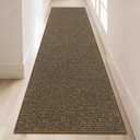 BEQHAUSE Hallway Runner Rugs 2x8, Hallway Rug Non-Slip Washable(Rolled-Up NO Creases), Runner Rug Absorbent Stain Resistant Hall Rug Carpet Runner, Entryway Rugs Floor Mat Laundry Room Rugs, Brown