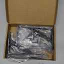 Heavy Duty Shelf Brackets - 8 Pcs L Shaped Metal Wall Mount Shelves Support for Floating Shelves, Black (3.7 x 6 inch)