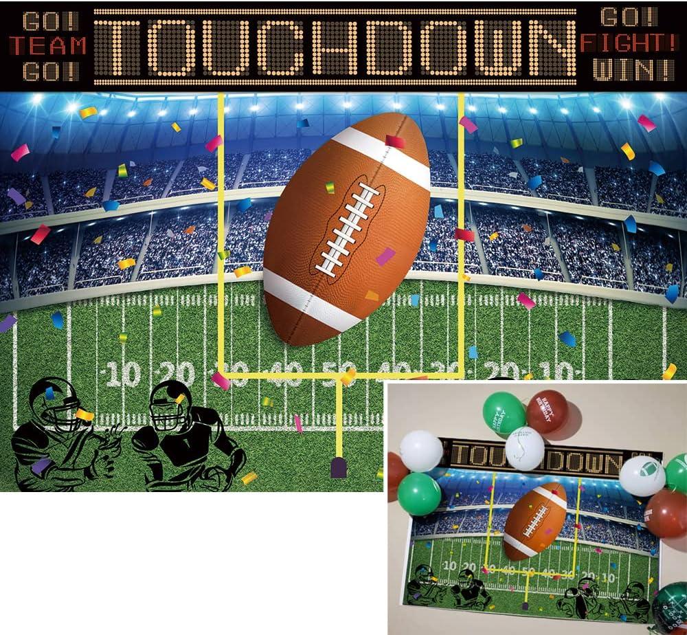 BINQOO 7x5ft Football Backdrop Photography Rugby Sports Party Background American Football Field Photo Banner Boy Kids Party Decoration Supplies