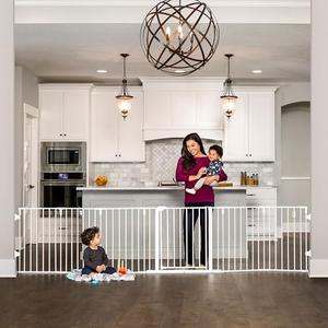 Regalo Safety 56"-130" Metal 2-in-1 Super Wide Baby Gate & Play Yard