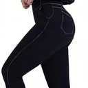 Sunzel Leggings for Women Tummy Control Compression Workout High Waisted Yoga Pants with Back Pockets (Black, XS)