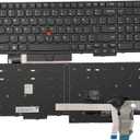 Laptop Replacement US Layout Keyboard for Lenovo ThinkPad T15 Gen 2 Type 20W4 20W5 20S6 20S7 P15s Gen 1 P15s Gen 2 Black 5N21B08451 5N21B08414