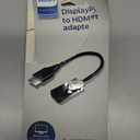 Philips DisplayPort to HDMI Adapter, Unidirectional, Works with Laptops, Tablets, Full HD 1080p, 4K Ultra HD, Mac and PC Compatible, Compact Design, Portable, Black, SWV9200G/27