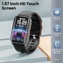 Smart Watch for Men Women (Answer/Make Calls), 1.57" Curved Screen Fitness Tracker, smartwatch with 24/7 Heart Rate/Sleep Monitor, Two Straps Activity Trackers, Compatible with Android & iOS