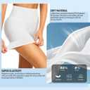 DHSO High Waisted Biker Shorts for Women-5" Tummy Control Fitness Athletic Workout Running Yoga Gym Shorts, White L-XL