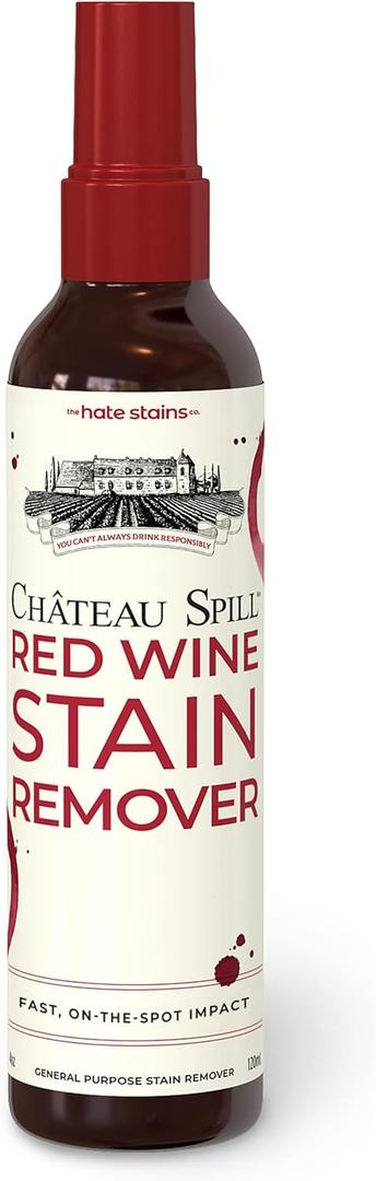 Chateau Spill Red Wine Stain Remover Spray - Fast-Acting Stain Remover for Clothes - Carpet Cleaner Spray & Upholstery Cleaner - Easy-to-Use - 4 Fl Oz (Pack of 1)