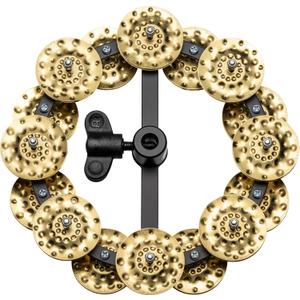 Hihat Tambourine Jingle Effect, Hammered Solid Brass  NOT MADE IN CHINA  Mountable on Any Pull Rod, 2-YEAR WARRANTY (Double Row)