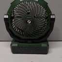 FRIZCOL 3-in-1 Camping Fan - Portable Fans Rechargeable - 24000mAh Battery Powered Fan with Light & Remote for Indoor, Outdoor, Tent, Travel, Fishing, Jobsite, Gifts for Men Dad Him - Green, Large
