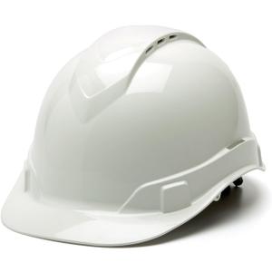 Pyramex Ridgeline Cap Style Hard Hat, Vented, 4-Point Ratchet Suspension, White Pyramex Ridgeline Cap Style Hard Hat, Vented, 4-Point Ratchet Suspension, White