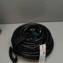 POWGRN 30 Amp RV Extension Cord 100 FT Outdoor with Grip Handle, Flexible Heavy Duty 10/3 Gauge STW 3 Prong RV Power Cord Waterproof, NEMA TT-30P to TT-30R, Black-Green, ETL Listed.