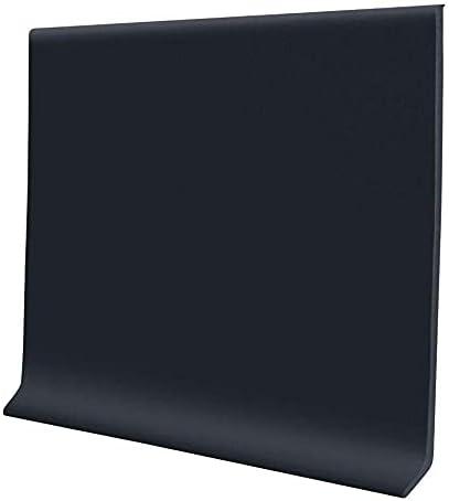 PRO FLEX Black Vinyl Wall Base Ultra Thick (1/8 inch), 6 inch X 80 ft Non Glued Wall Base Trim Durable and Flexible - Easy Install Vinyl Floor Base that Resists Scuffing and Cracking