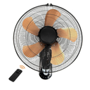 Wall Mount Fan with Remote, 3-speed Wall Oscillating Quiet Fan with 5 Blades, Adjustable Tilt and Timing, 18 Inch High Velocity Wall-Mounted Fans for Bedroom, Gym, Office, Warehouse, Garage, Gold