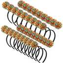 Censen Rainbow 18 Pcs Pom Pom Headband for Women Head Bopper Wrapped Headband Birthday Valentine's Day Party Headwear