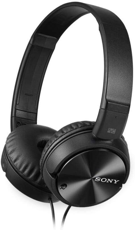 Sony MDRZX110NC Noise Canceling On Ear Headphones, Black, Wired
