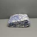 Laura Ashley - King Quilt Set, Reversible Cotton Bedding with Matching Shams, Home Decor for All Seasons (Bedford Delft Blue, King)