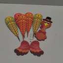 Karenhi Set of 8 Thanksgiving Wooden Pumpkin Turkey Making Kit Autumn Harvest Colorful Turkey Parts for Pumpkin Poke in DIY Decoration Home Outdoor Indoor Decor Gift