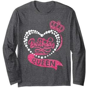 Birthday Queen Squad It's My Birthday Girls Women Matching Long Sleeve T-Shirt Large