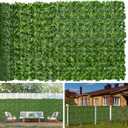 Faux Ivy Privacy Fence Screen 120 * 40 Inch Artificial Faux Ivy Hedge Expandable Faux Privacy Fence Decoration for Wall Screen, Outdoor Garden, Wedding Decor,No Cable Tie (12PCS)