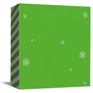 Christmas Bathroom Box Sign Decoration 5"x5", Green Wooden Box Signs Indoor Square Block Artwork for Decor Holiday Winter Sign Plaque